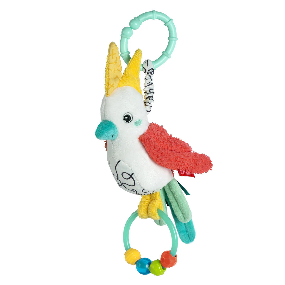 Peluche attività pappagallino
