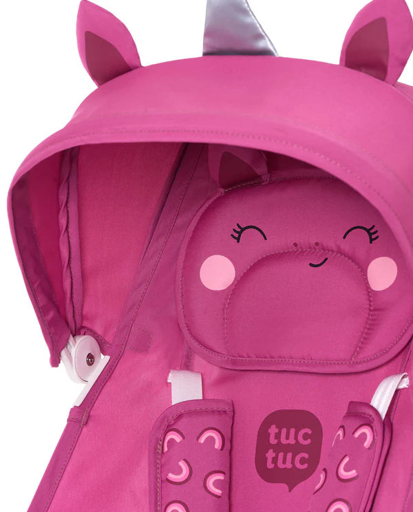Passeggino leggero pieghevole con design unicorno rosa 6m+