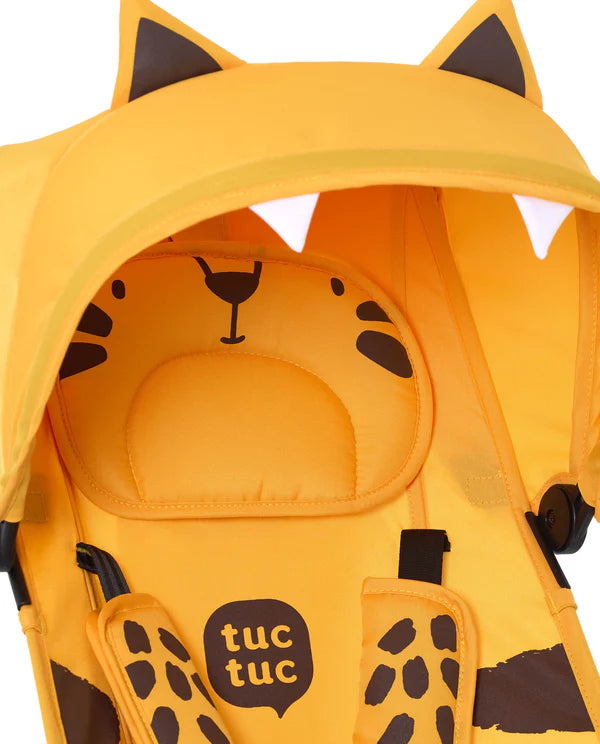 Passeggino leggero pieghevole con design tigre arancione 6m+