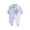 Tutina con piede in ciniglia soft per neonato