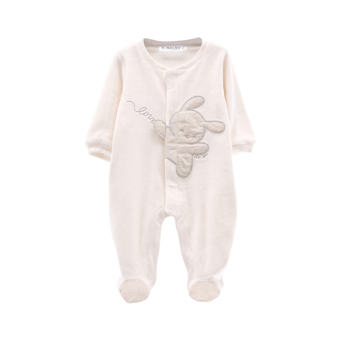 Tutina unisex con piede in ciniglia soft