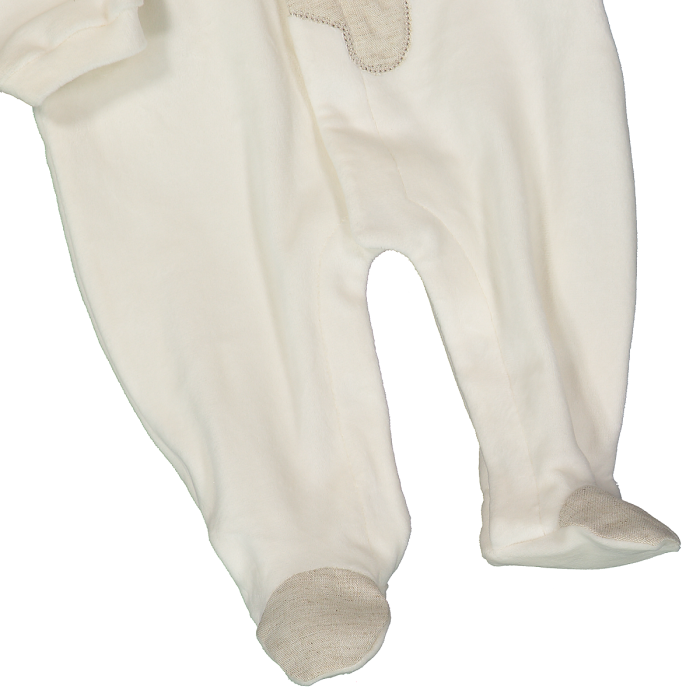 Tutina unisex con piede in ciniglia soft