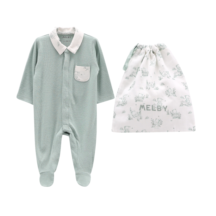 Tutina con piede in bamboo per neonato