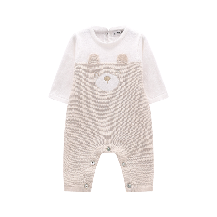 Tutina senza piede in tricot per neonato