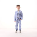 Giacca con revers in misto lino