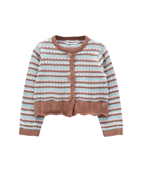 Cardigan in tricot a righe