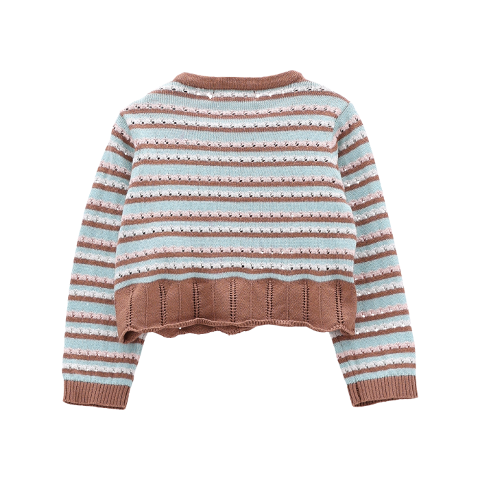 Cardigan in tricot a righe