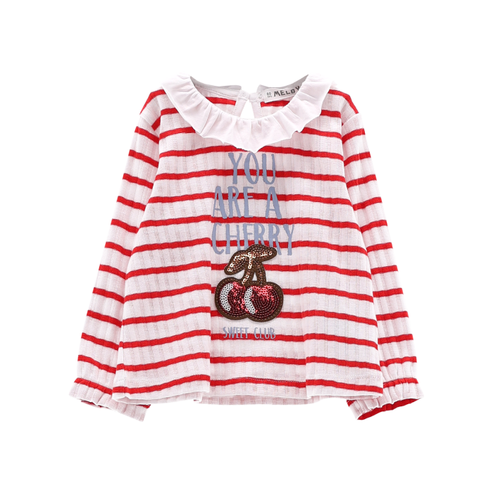 Maglia a maniche lunghe con arricciatura