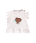 T-shirt con ruches