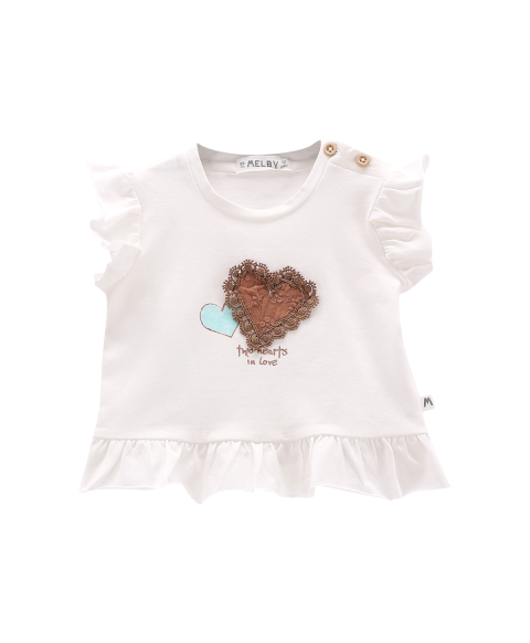 T-shirt con ruches