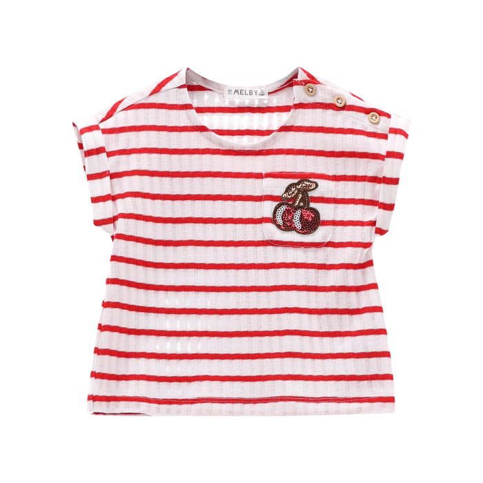 T-shirt a righe in tinto filo