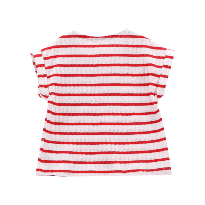 T-shirt a righe in tinto filo