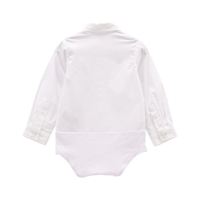Body a camicia in popeline stretch