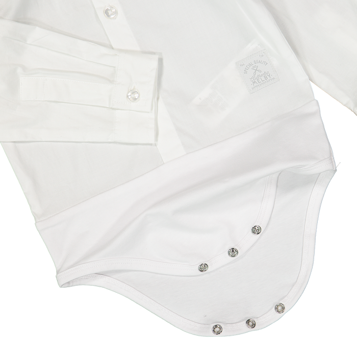 Body a camicia in popeline stretch