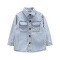 Camicia a maniche lunghe in denim stretch