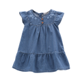 Abito senza maniche in chambray