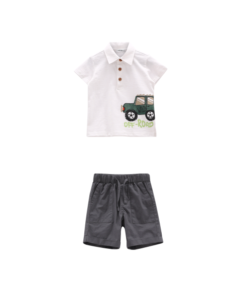 Completo polo e shorts