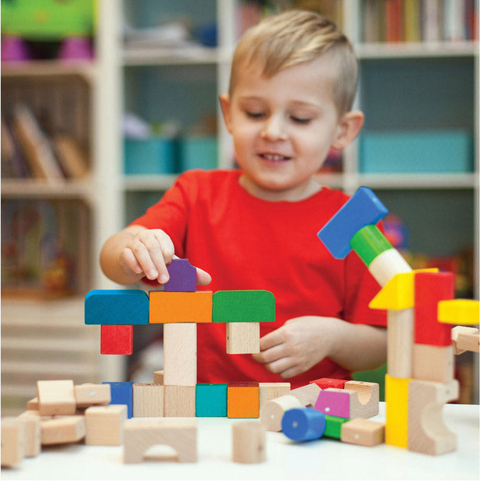 MICRO GIRAFFA set 10 pz magnetici legno colorato