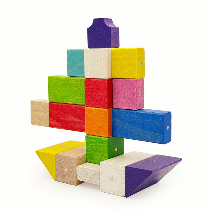 MINI NATURAL set 30 pz magnetici legno