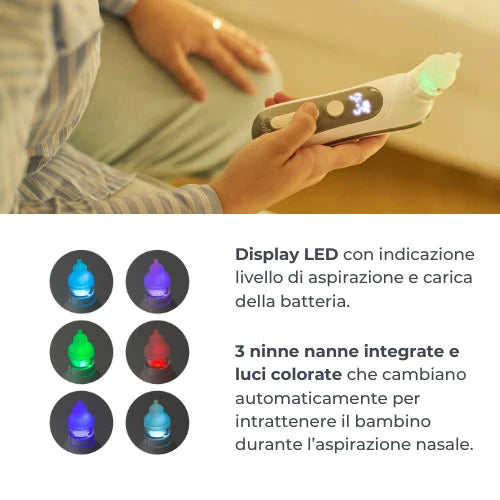 Aspiratore nasale elettrico con batteria ricaricabile