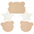 Set 5 cuscini paracolpi per culla e lettino Teddy Paddy beige