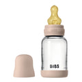 Biberon in vetro con tettarella in lattice 120 ml flusso lento Blush  - Bibs 0+