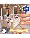 Letto Montessori Evolutivo Evi 4 in 1 - 200x90 cm - Tutto incluso