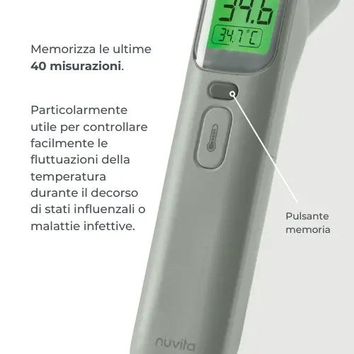 Termometro digitale frontale e auricolare