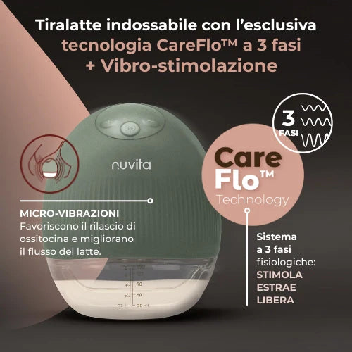 Tiralatte elettrico indossabile singolo a 3 fasi - Materno Flow