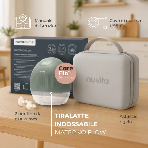 Tiralatte elettrico indossabile singolo a 3 fasi - Materno Flow