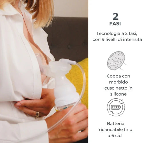Tiralatte elettrico singolo a 2 fasi - Materno Go